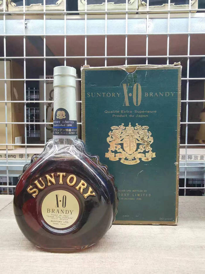 【甜美醇厚】日本 80年代 双狮标 三得利 XO BRANDY 老白兰地
