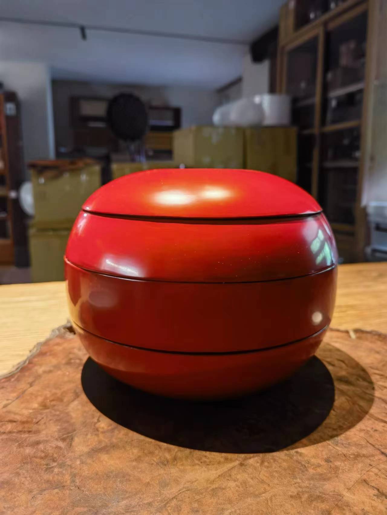 日本 大漆 多层 果子器 带原盒