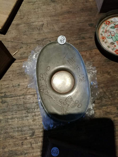 精品锡茶托