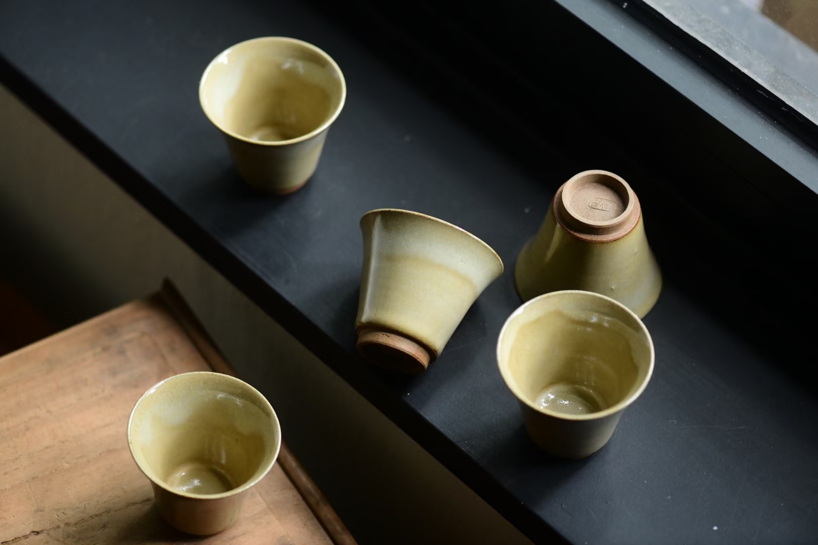 日本 大正时期 煎茶道具 煎茶碗 5客 带木箱