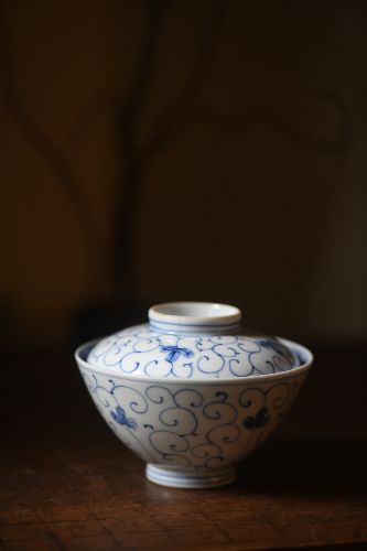 骨董品♪　伊万里　染付　蓋茶碗