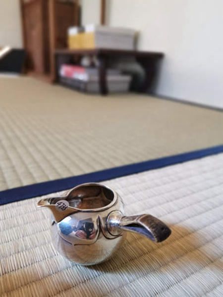 【卡哇伊】日本 大正时期 超迷你 花形 纯银 小急须