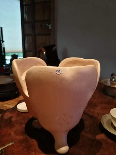 【立光閣】在銘.白泥涼炉.煎茶道具■検索鉄瓶銀瓶鉄砲口土瓶宝瓶急須紫砂壺茶入茶托茶合茶杓備前☆サイズ約 16.5×16.5cm/高さ約 15.2cm☆