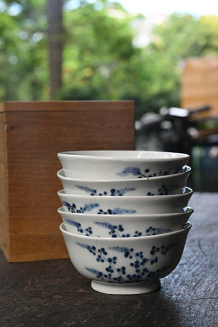 明治时期 青花 大口杯