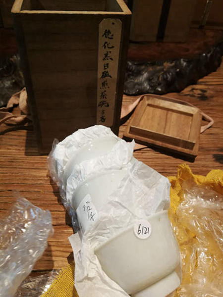 日本回流 德化老茶杯 五客